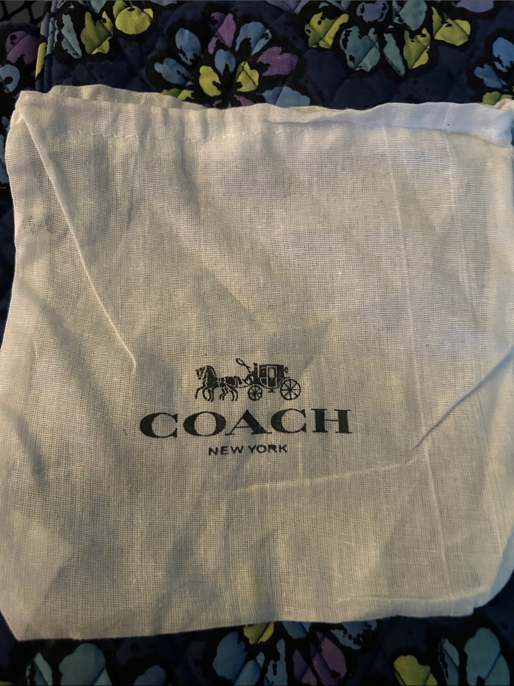 Coach drawstring small wallet size dust bag